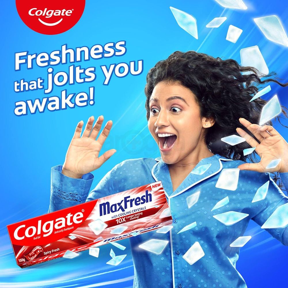 Colgate Max Fresh Red Gel Toothpaste 150g + Colgate Max Fresh Blue Gel Toothpaste 150g Combo Pack  