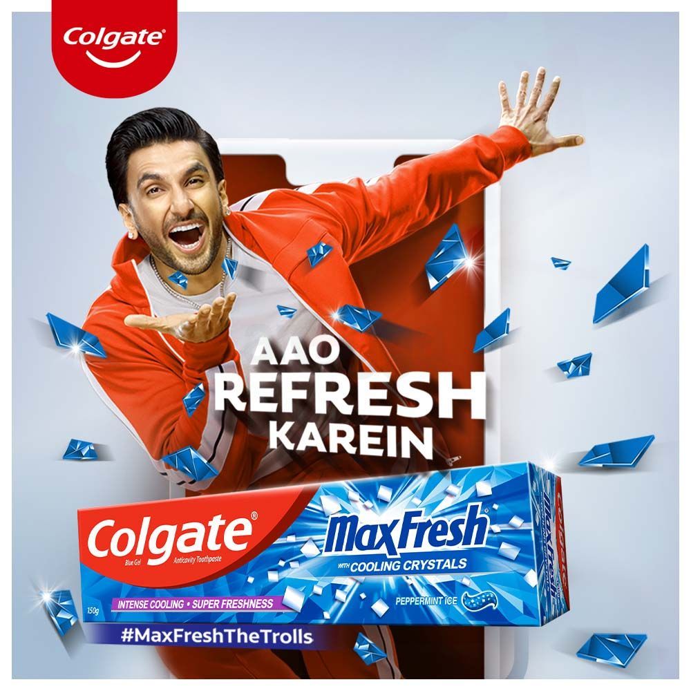 Colgate Max Fresh Red Gel Toothpaste 150g + Colgate Max Fresh Blue Gel Toothpaste 150g Combo Pack  