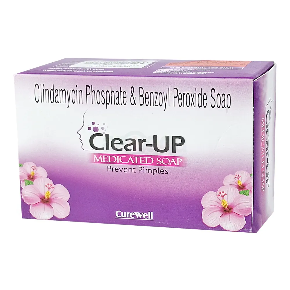 Curewell Clear-Up Anti-Pimple Soap 75gm– With Clindamycin Phosphate ...