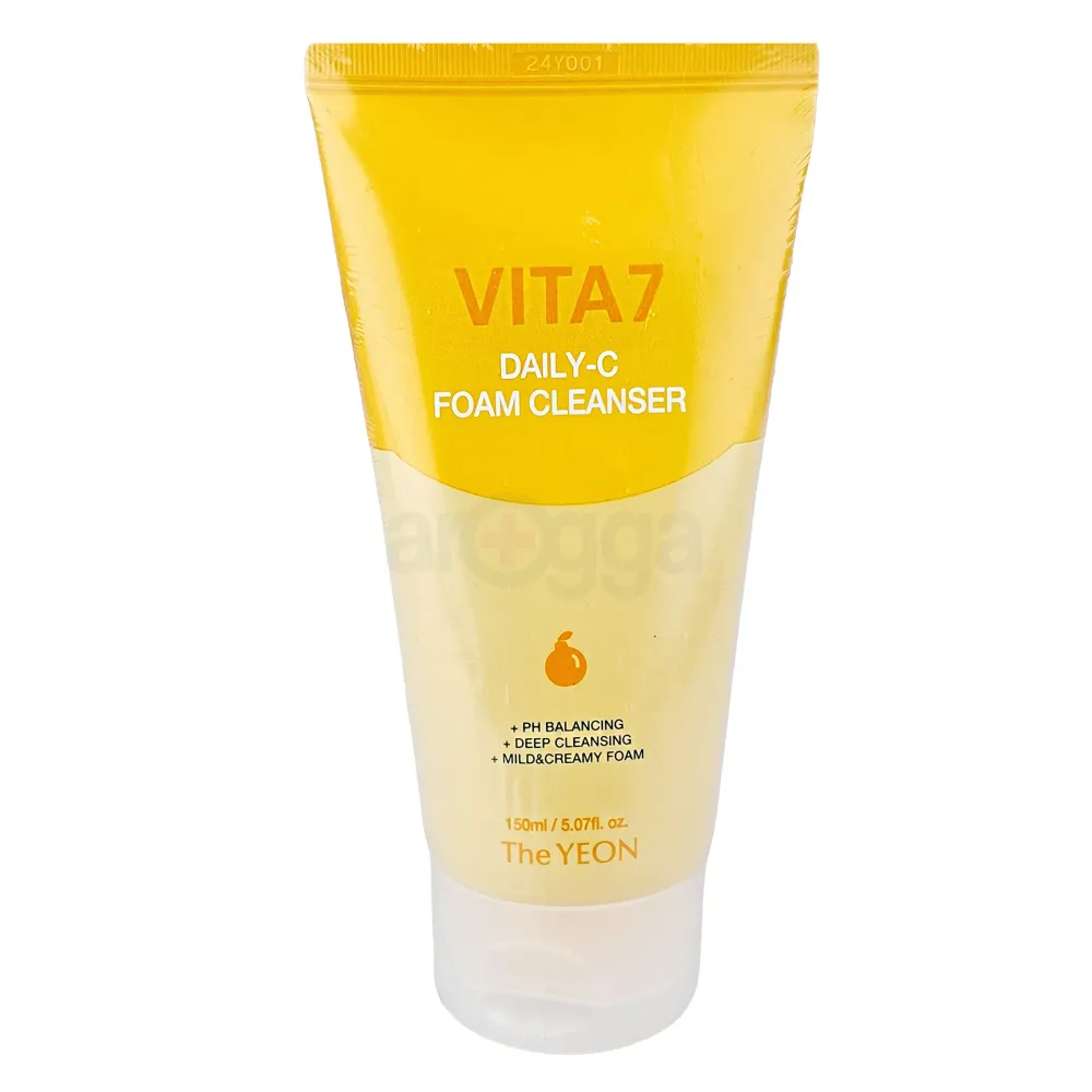 The YEON Vita 7 Daily-C Foam Cleanser 150ml –Deep Cleanse, Vitamin-Rich (Made in Korea)  