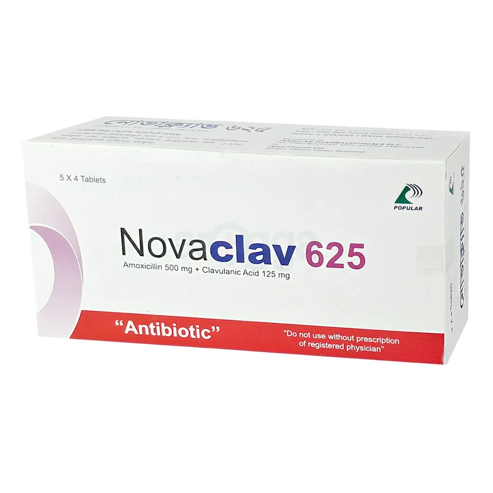 Novaclav 625 500mg+125mg Tablet