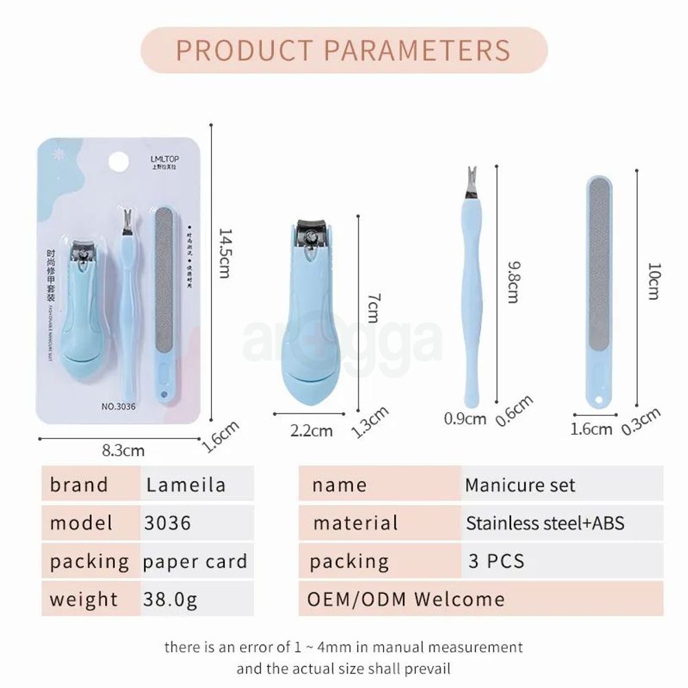 LMLTOP Nail Cutter Set - Sky Blue  