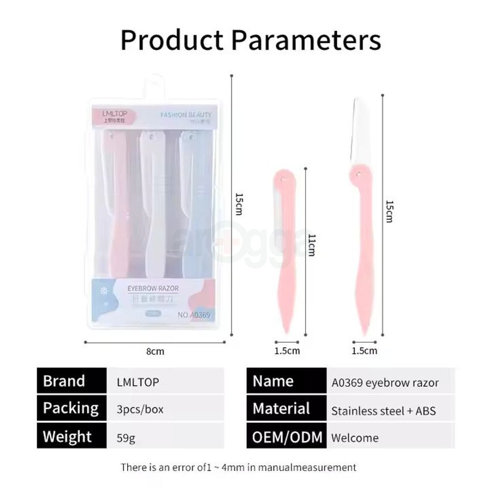 LMLTOP Folding Eyebrow Razor 3pcs  