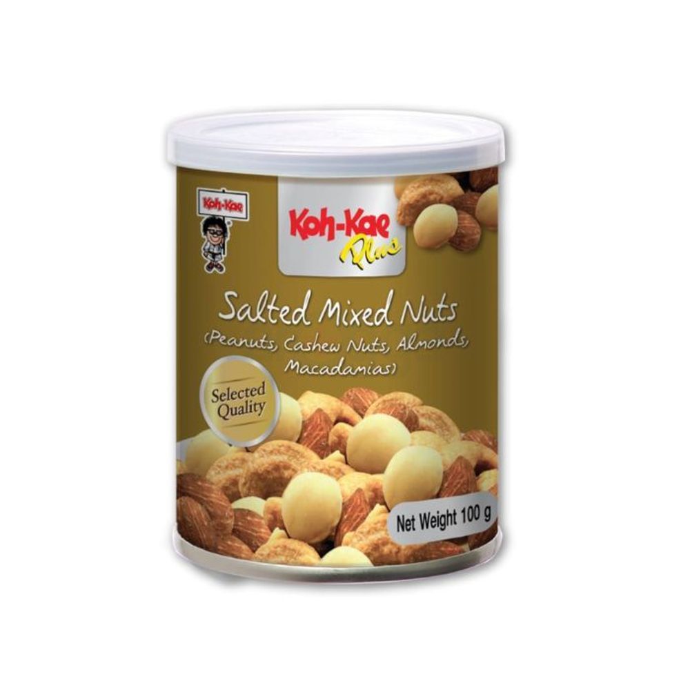 Koh-Kae Salted Mixed Nuts (Peanuts, Cashew Nuts, Almonds, Macadamias) 100g  