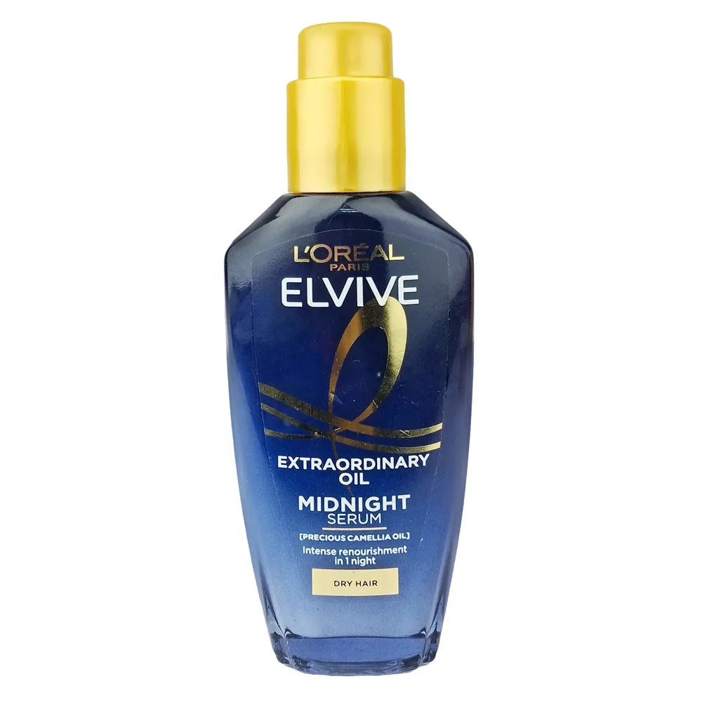 L’Oréal Paris Elvive Extraordinary Oil Midnight Serum – Nourishing Hair Treatment for Dry Hair, 100ml  