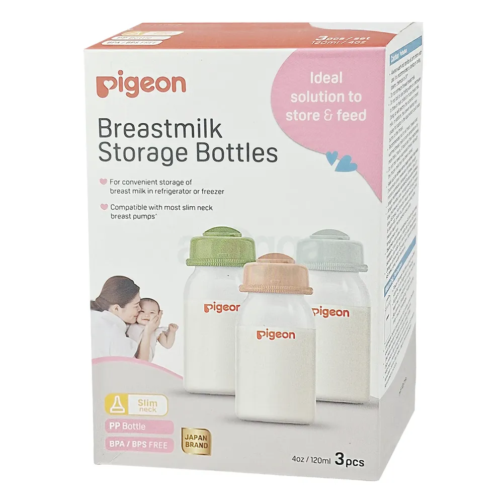 Pigeon Breastmilk Storage Bottles Set 120ml (Pack of 3)  