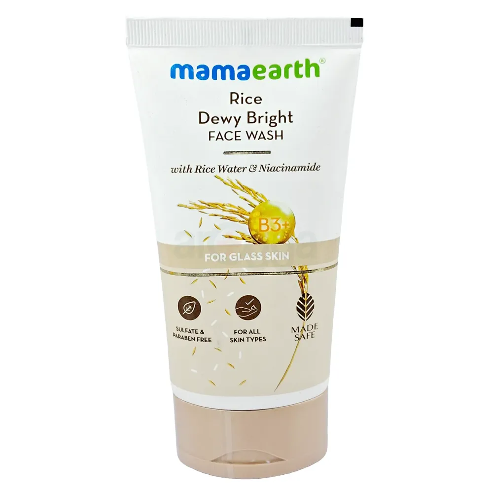 Mamaearth Rice Dewy Bright Face Wash with Rice Water & Niacinamide ...