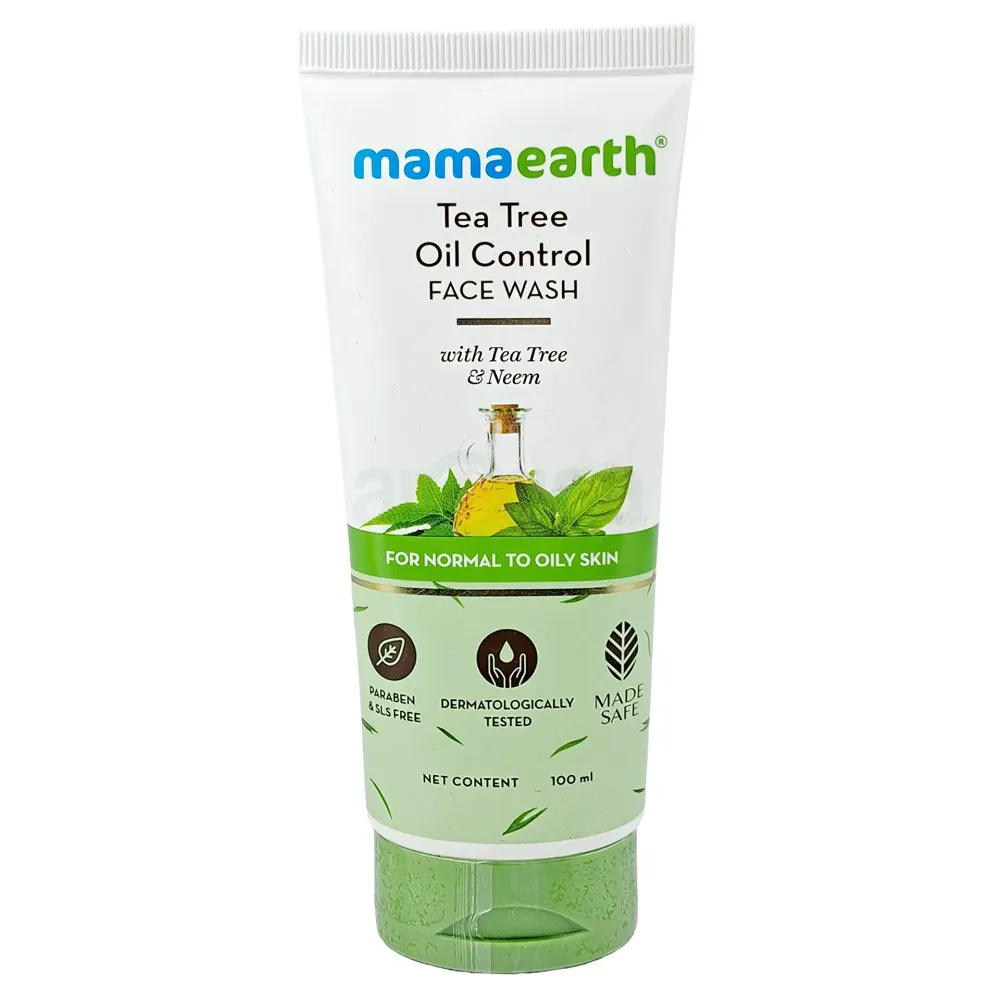 Mamaearth Tea Tree Oil Control Face Wash with Tea Tree & Neem for ...