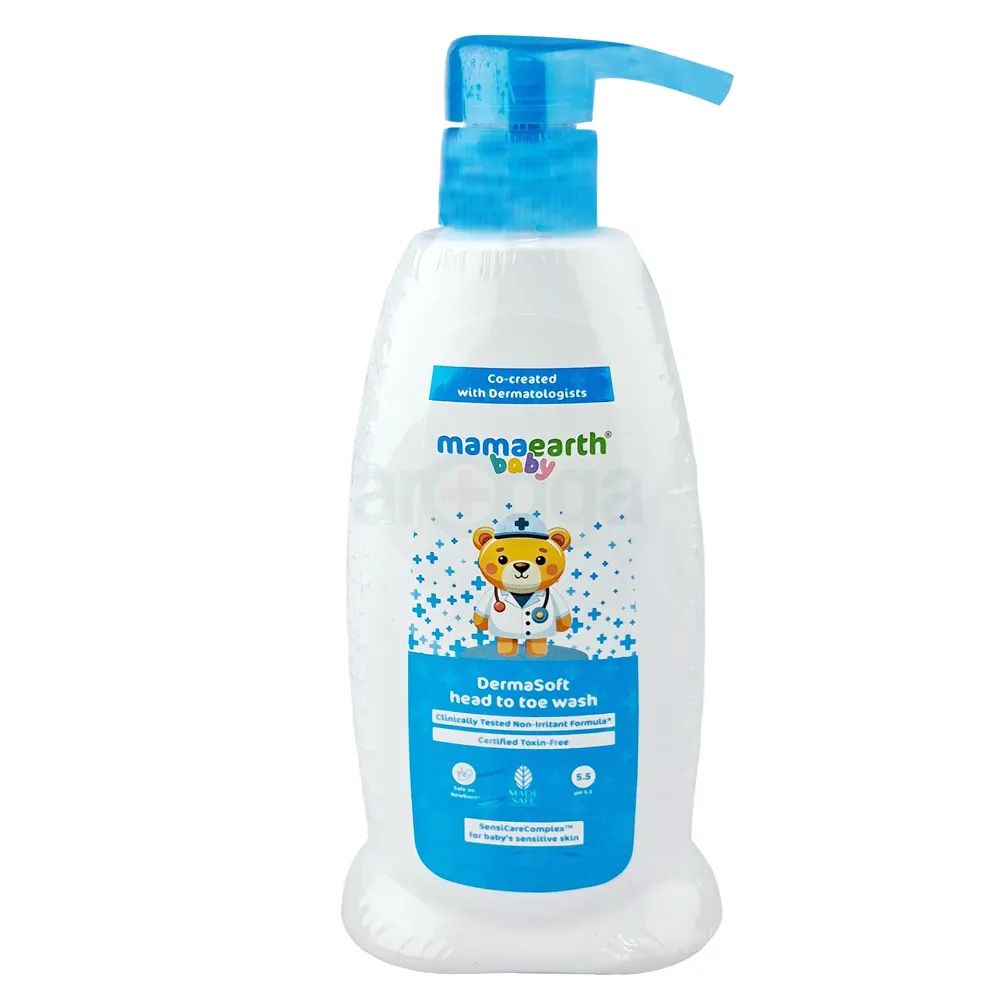 Mamaearth Baby Dermasoft Head To Toe Wash For Baby's Sensitive Skin 250ml  