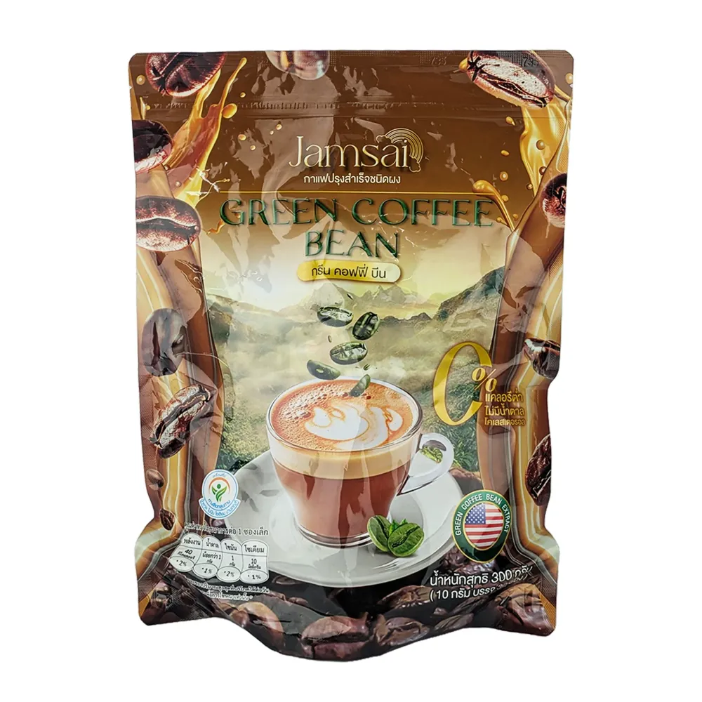 Coffee Thai Slimming Green Bean Jamsai Weight Control No Sugar
(30 Sachets × 10g)  