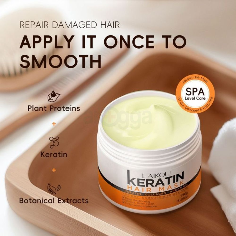 Laikou Keratin Hair Mask for Dry, Damaged and Frizzy Hair 150g  