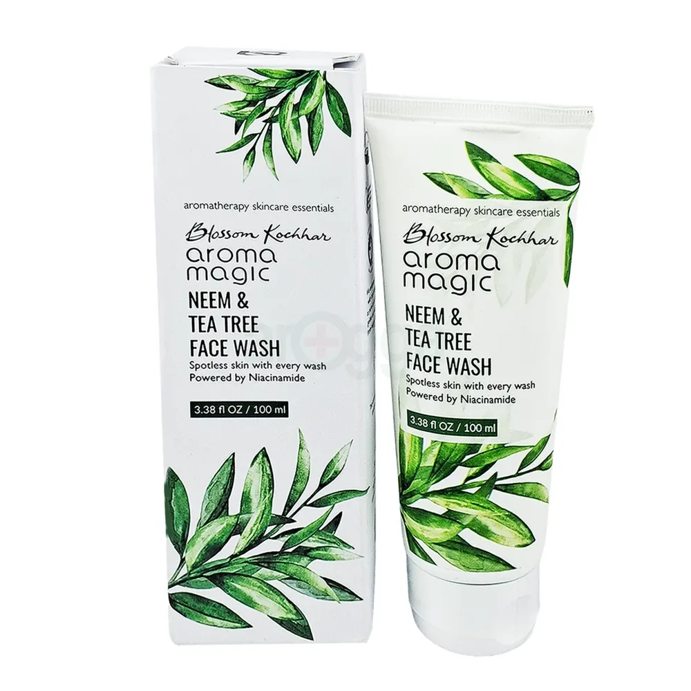 Aroma Magic by Blossom Kochhar Neem & Tea Tree Face Wash – 100ml | Purifies & Controls Acne  