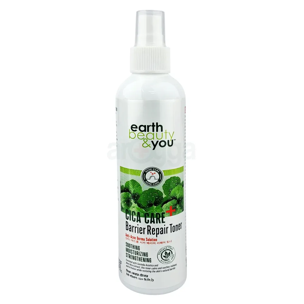 Earth Beauty & You Cica Care Barrier Repair Toner – Anti-Acne, Soothing & Moisturizing Skin Toner (100ml)  