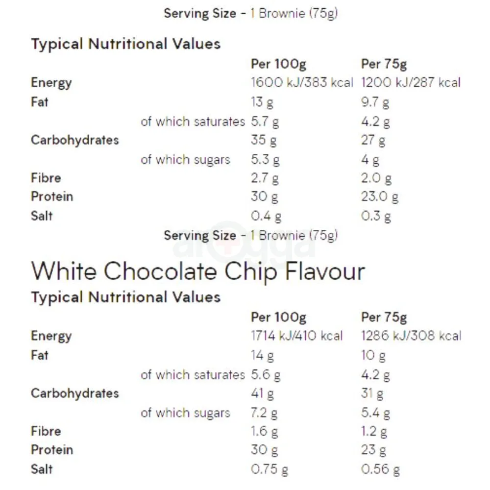 Myprotein Protein Brownie, White Chocolate Chip 75g  