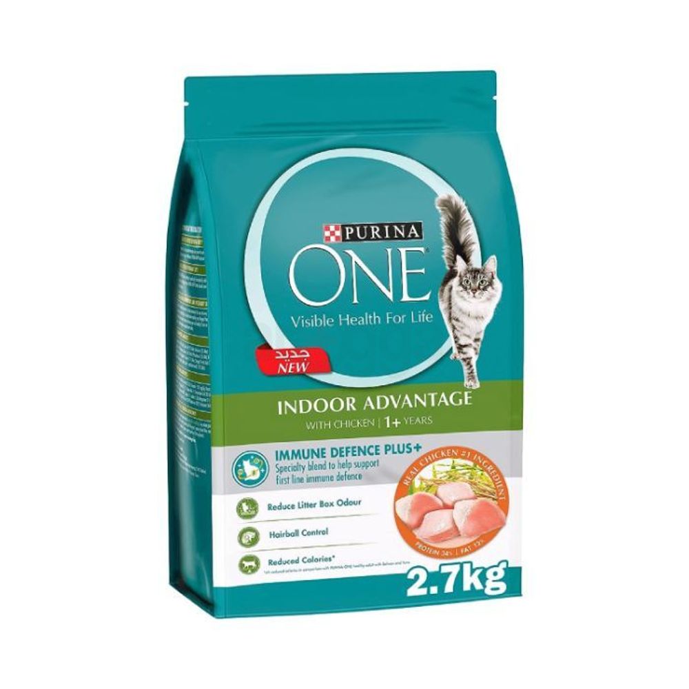 Purina One Adult Indoor Advantage with Chicken Dry Cat Food 2.7kg  