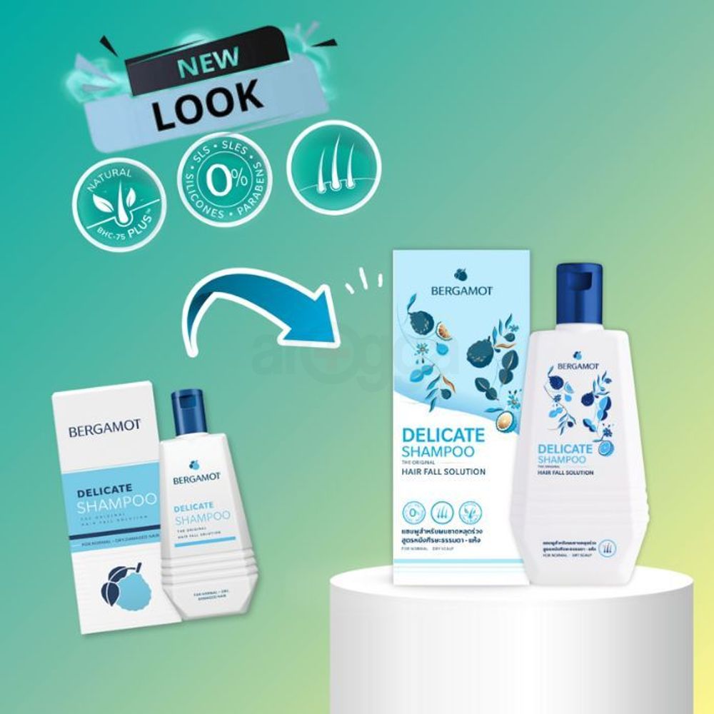 Bergamot Delicate Shampoo The Original Hair Fall Solution for Normal to Dry Scalp 100ml  