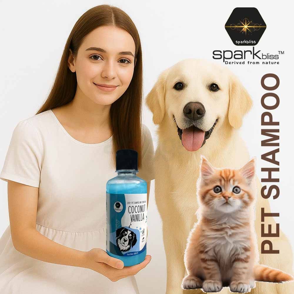 Sparkbliss Coconut Vanilla 2 in 1 Pet Shampoo and Conditioner 250ml  