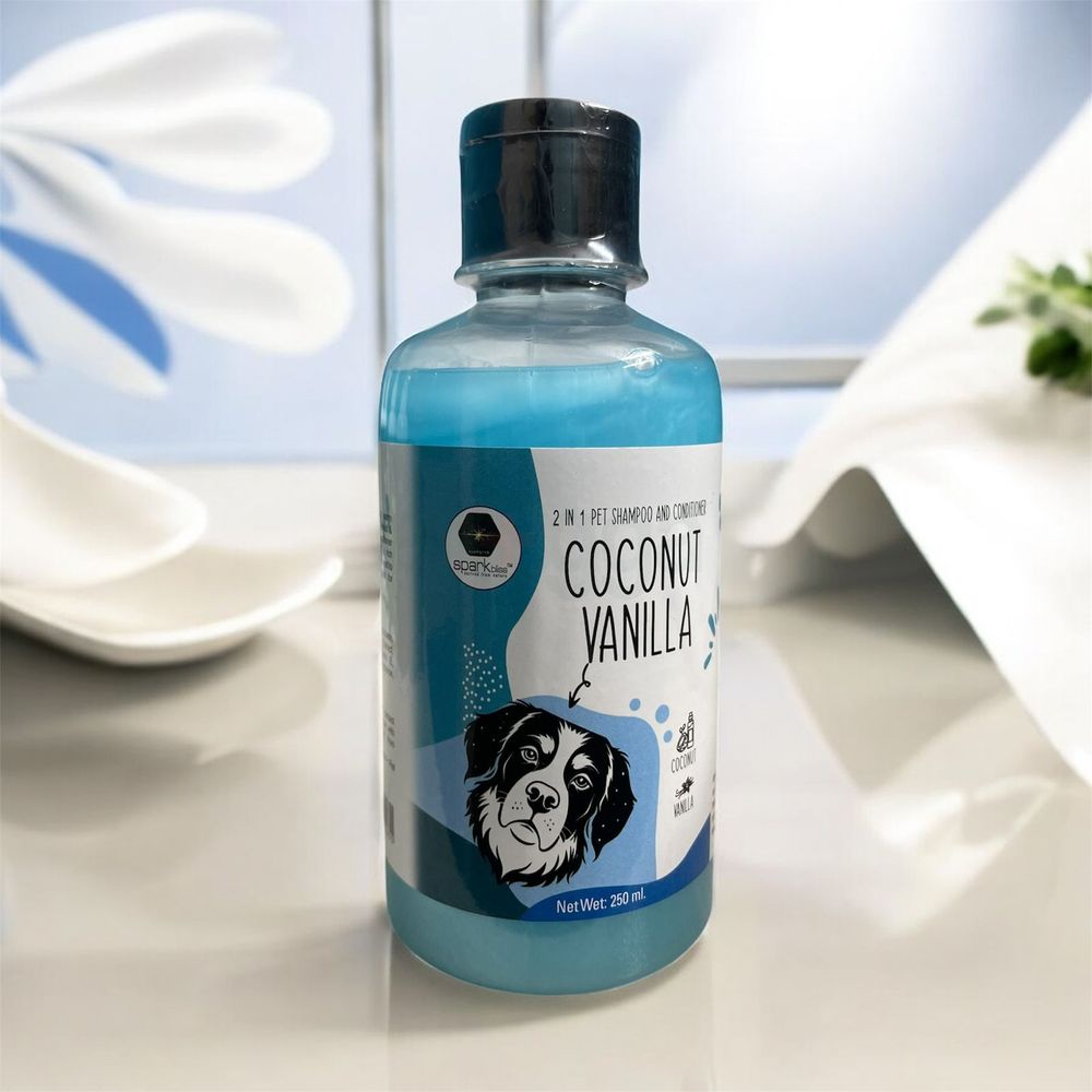 Sparkbliss Coconut Vanilla 2 in 1 Pet Shampoo and Conditioner 250ml  