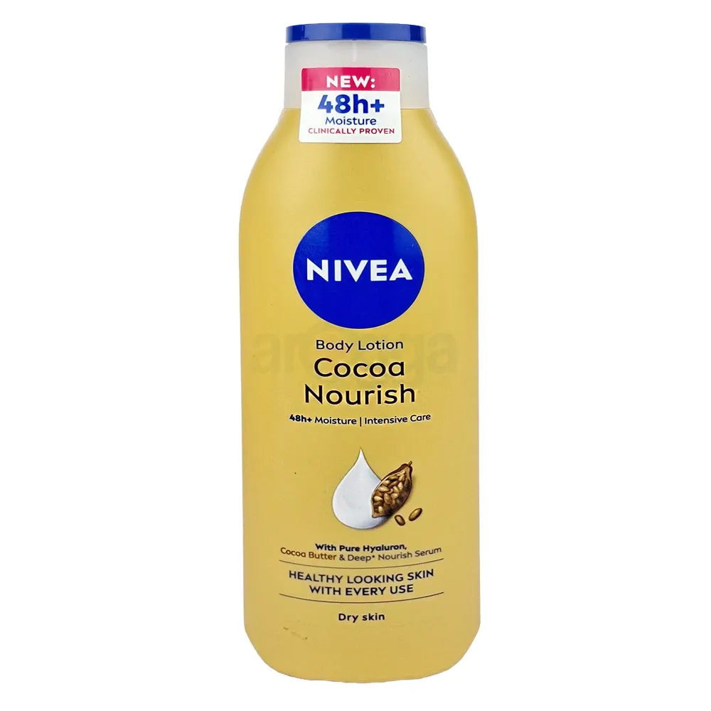 NIVEA Cocoa Nourish Body Lotion – 48h Moisture & Intensive Care with Cocoa Butter & Hyaluron – 250ml  