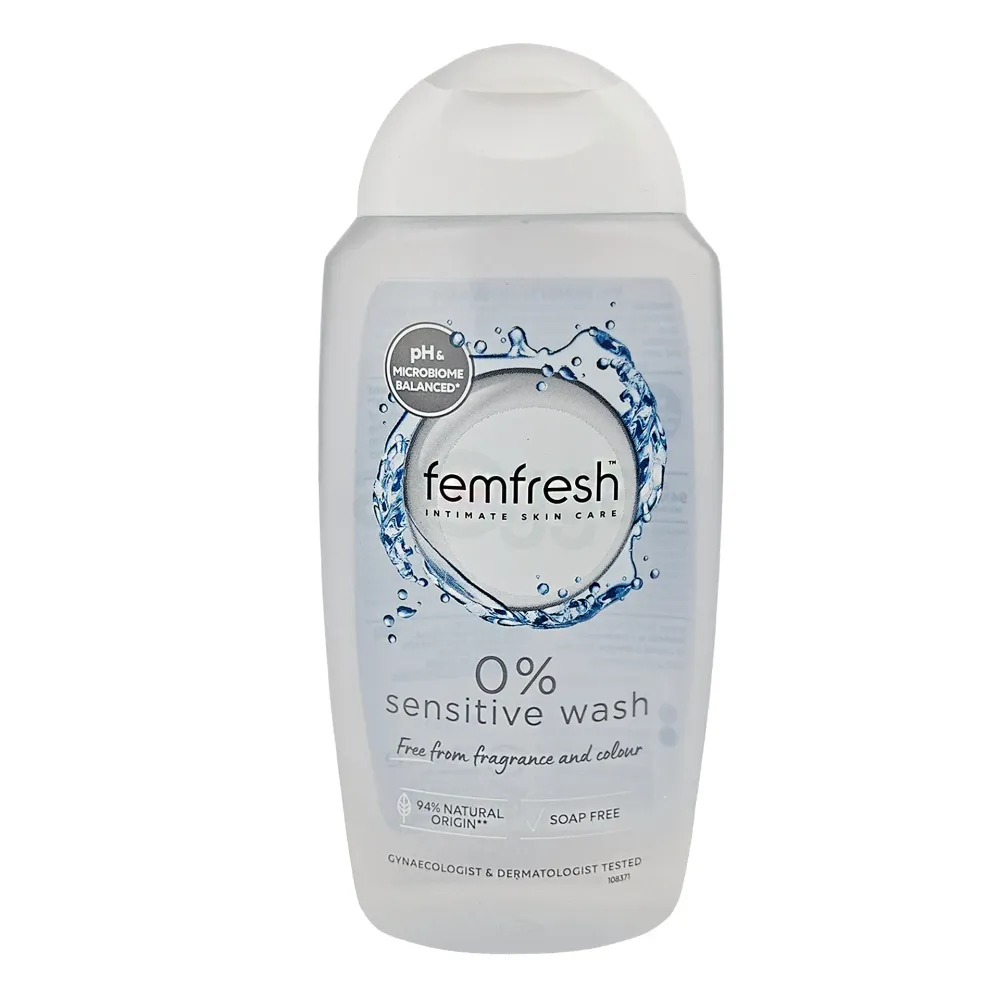 Femfresh Intimate Skin Care Sensitive 0% Intimate Wash - 250ml (Made in UK)  