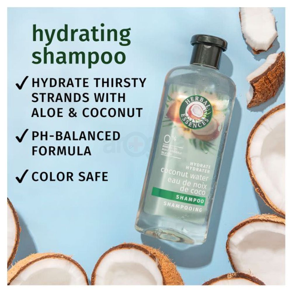 Herbal Essences Hydrated & Refreshed Coconut Water Shampoo for Dehydrated Coarse Hair 400ml  
