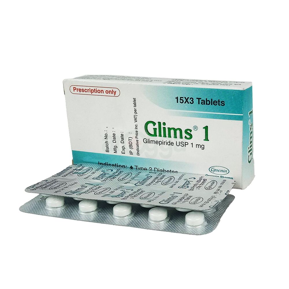 Glims 1mg Tablet - Arogga Online Pharmacy