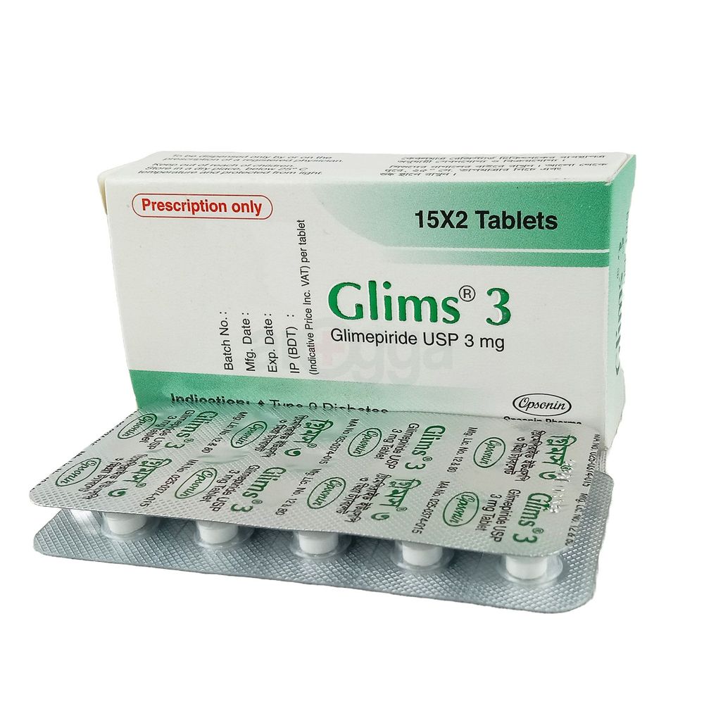 Glims 3mg Tablet - Arogga Online Pharmacy