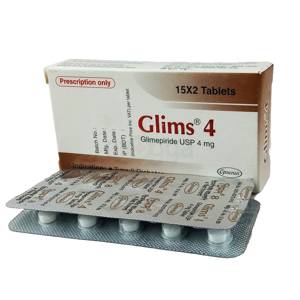 Glims 4mg Tablet - Arogga Online Pharmacy