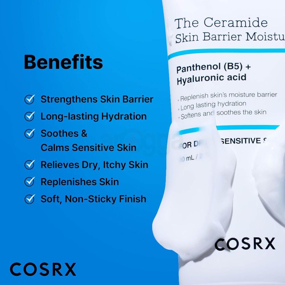 COSRX The Ceramide Skin Barrier Moisturizer with Panthenol (B5) + Hyaluronic Acid for Dry & Sensitive Skin 80ml  