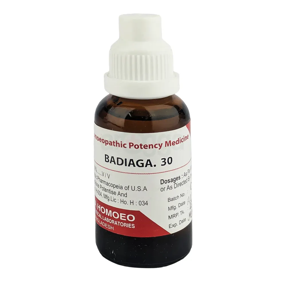Badiaga 30 30ml(Zoha Homeo) price in Bangladesh | Arogga