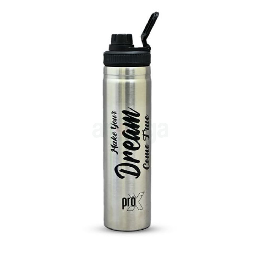 ProX Single Layer SS Non Thermal Water Bottle – Silver 750ml  