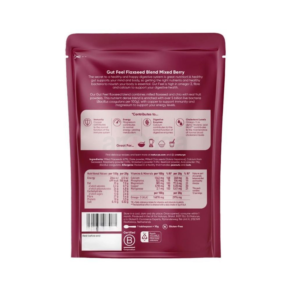 Naturya Gut Feel Flaxseed Blend Mixed Berry 240g  