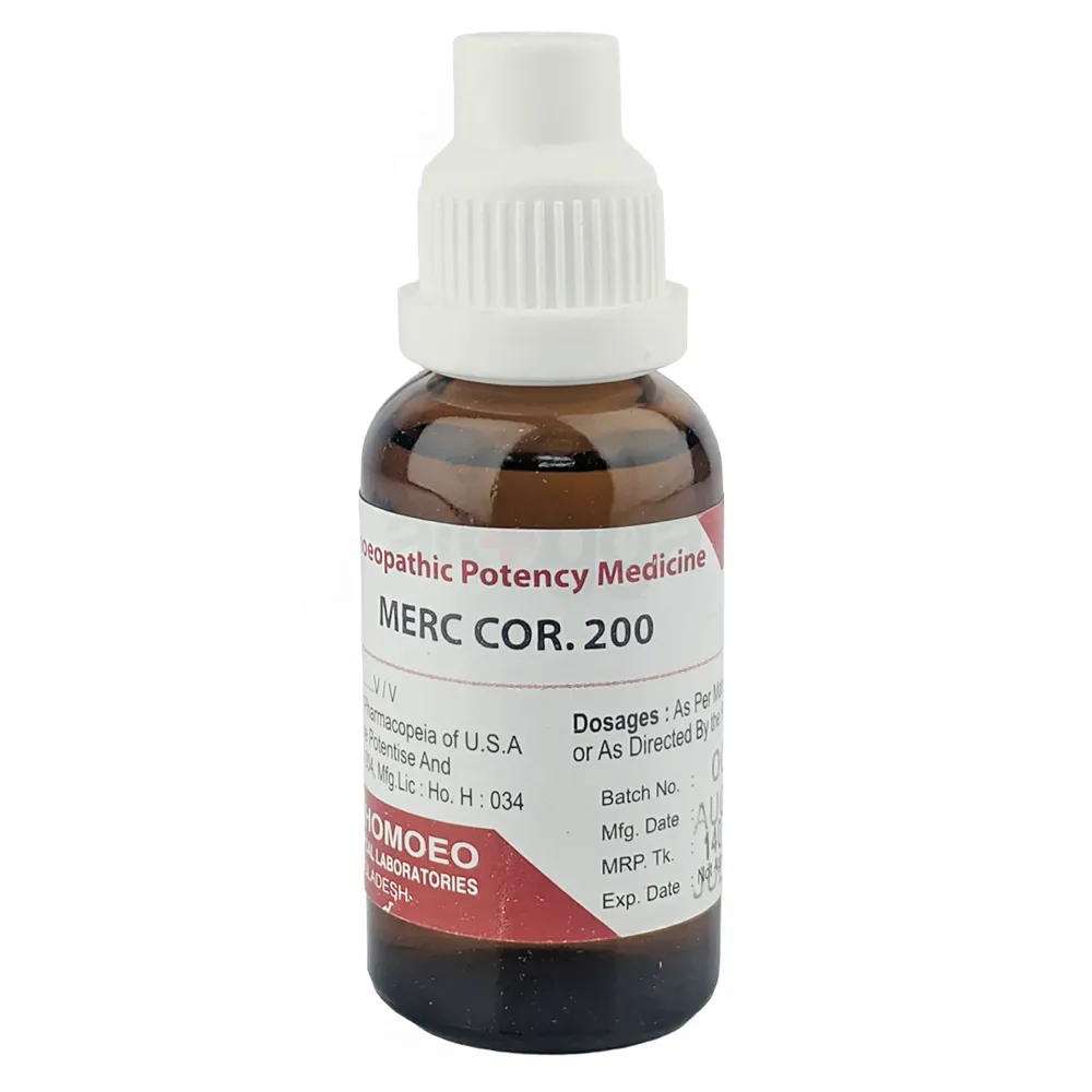 Merc Cor 200 30ml(Zoha Homeo) price in Bangladesh | Arogga