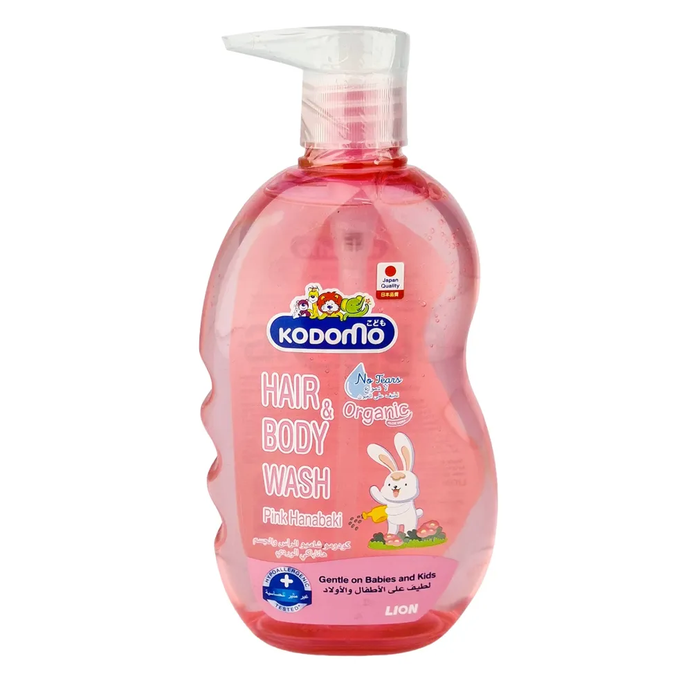 Kodomo Hair & Body Wash Pink Hanabaki for 0+ Kids 400ml  