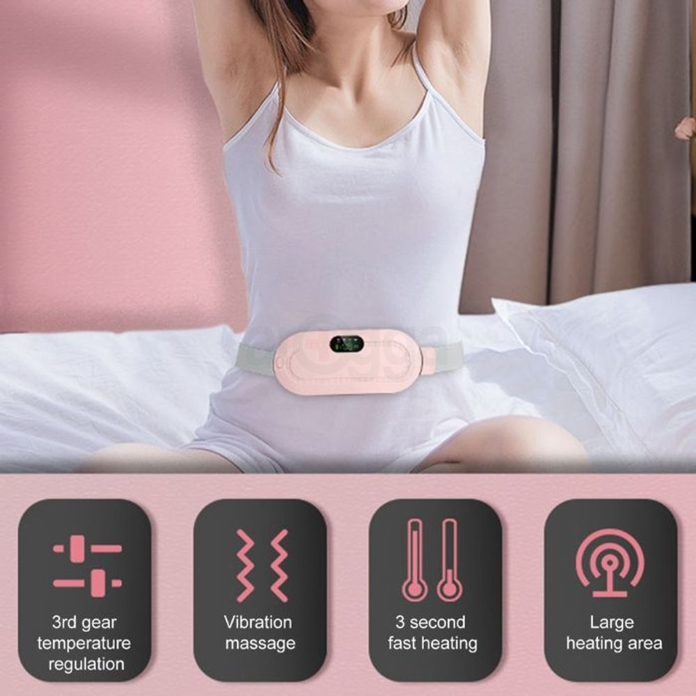 Electric Warm Belt 3s Fast Heat Relief Waist Pain Cramps Vibrating Abdominal Electric Belt  