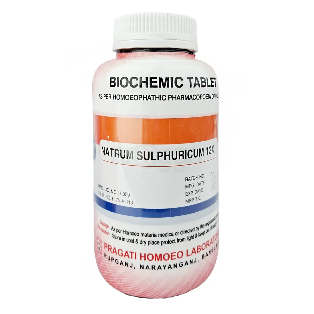 Natrum Sulphuricum 12X Biochemic Tablet (450gm) (Pragati Homoeo)  