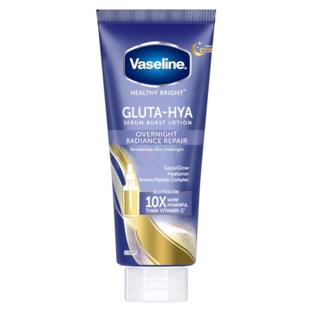 Vaseline Healthy Bright Gluta-Hya Serum Burst Lotion Overnight Radiance 300ml  