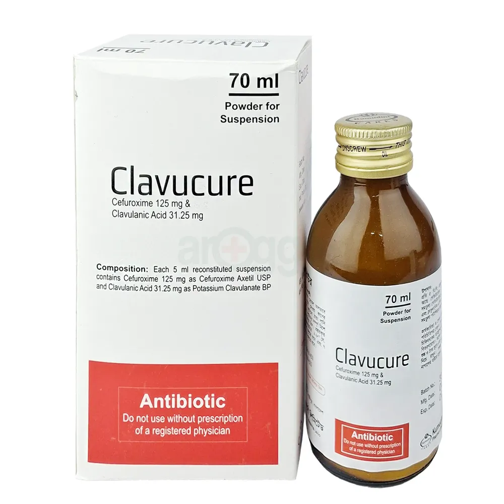 Clavucure 70ml 125mg+31.25mg/5ml Powder for Suspension