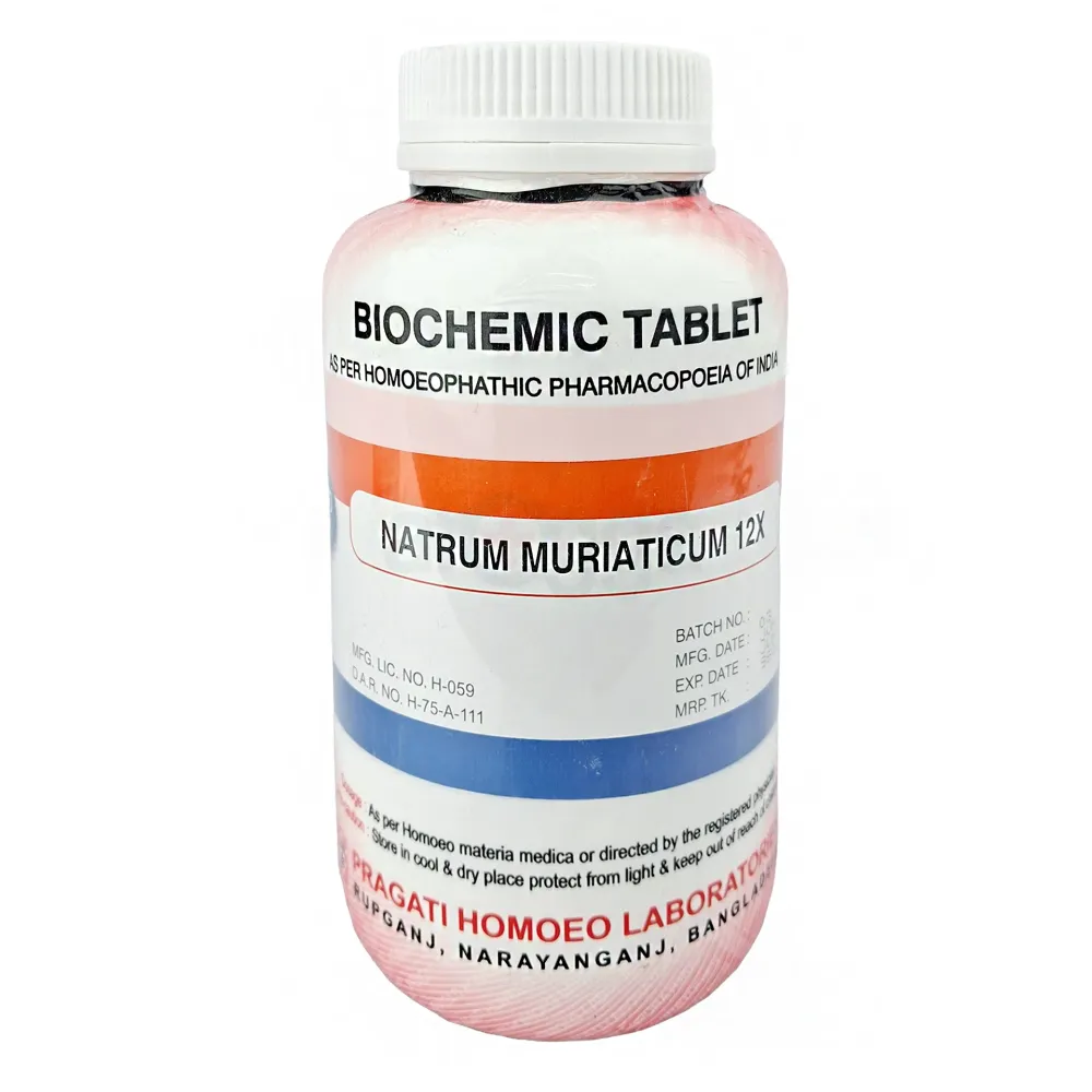 Natrum Muraiticum 12x Biochemic Tablet 450gm (Pragati Homoeo)  