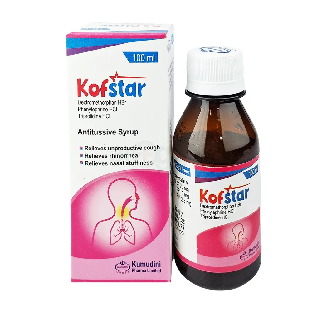 Kofstar 100ml (20mg+10mg+2.5mg)/5ml Syrup