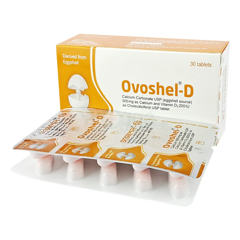 Ovoshel-D 500mg+200IU Tablet