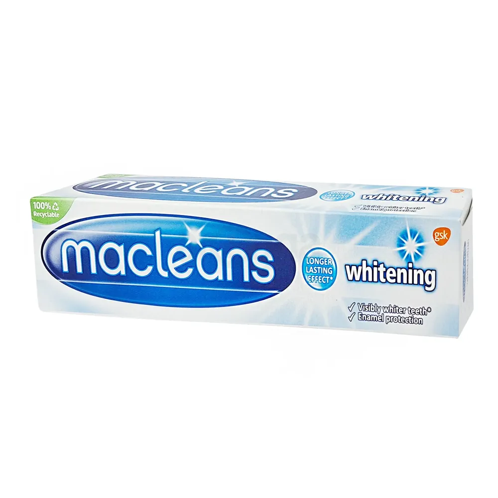 Macleans Whitening Fluoride Toothpaste – Longer Lasting Whitening, Enamel Protection (100ml)  