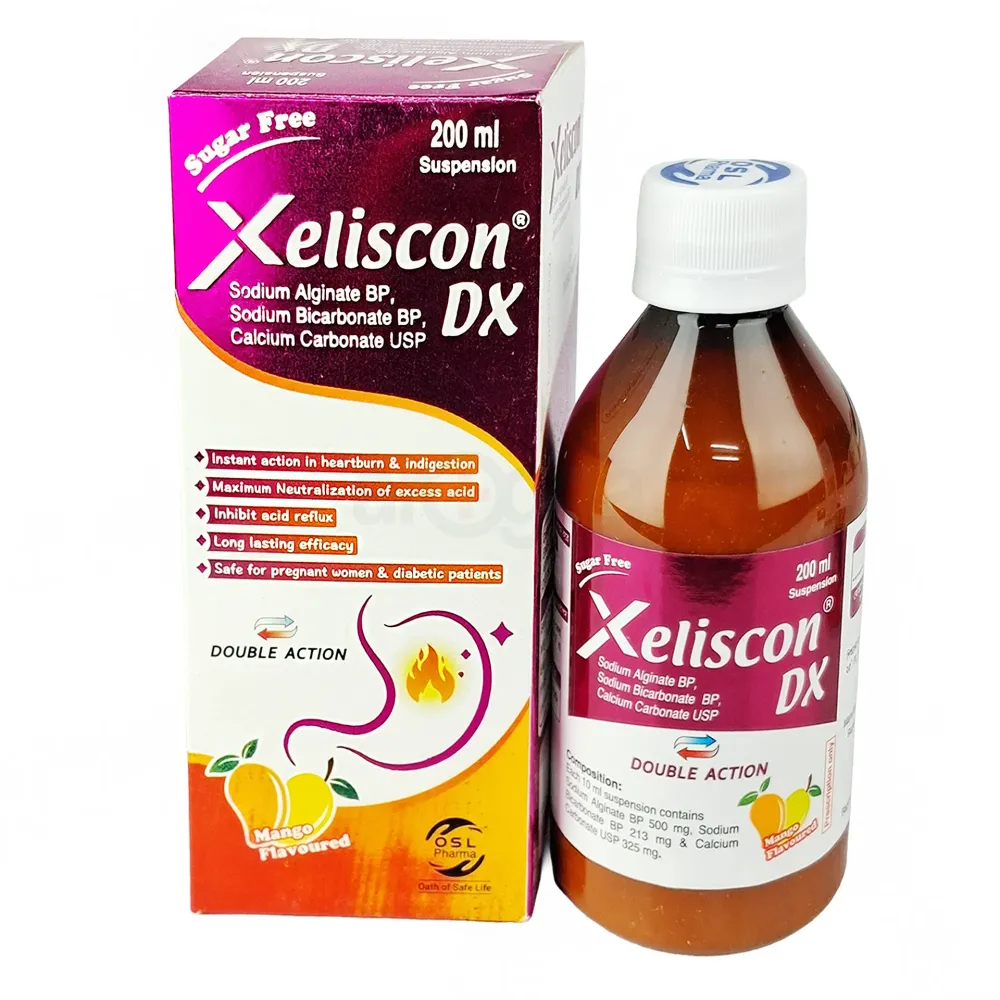Xeliscon DX 200ml 500mg+213mg+325mg/10ml suspension