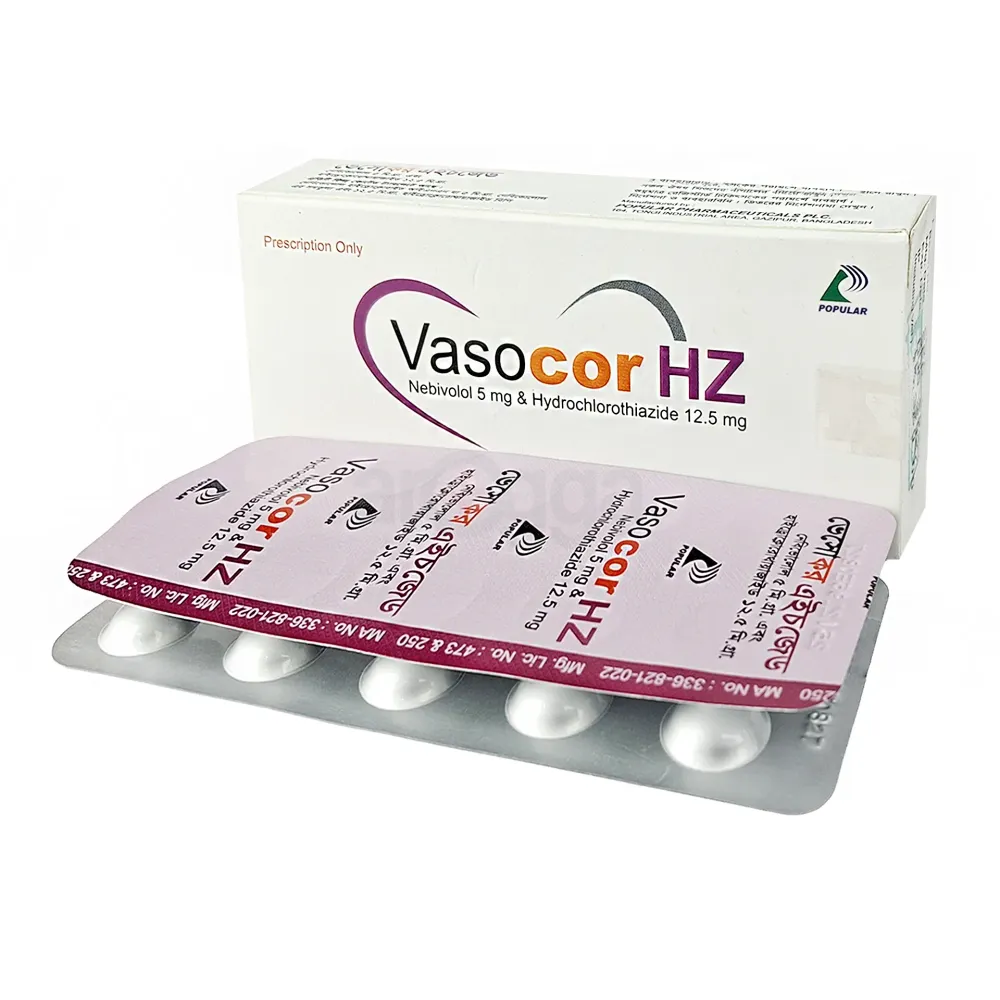 Vasocor HZ 5mg+12.5mg Tablet