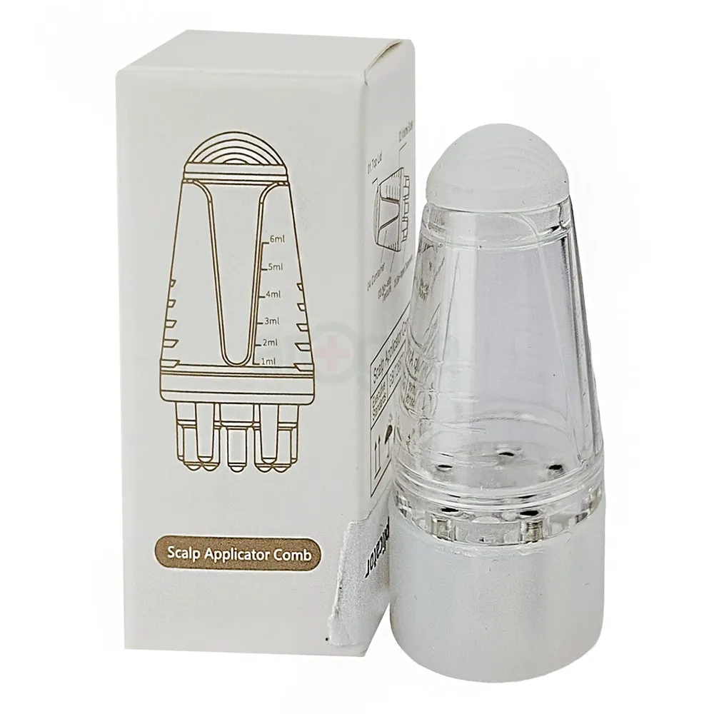 Hair Growth Oil Applicator Bottle with Scalp Massage Comb Head – Essential Oil Roller Ball Scalp Applicator  