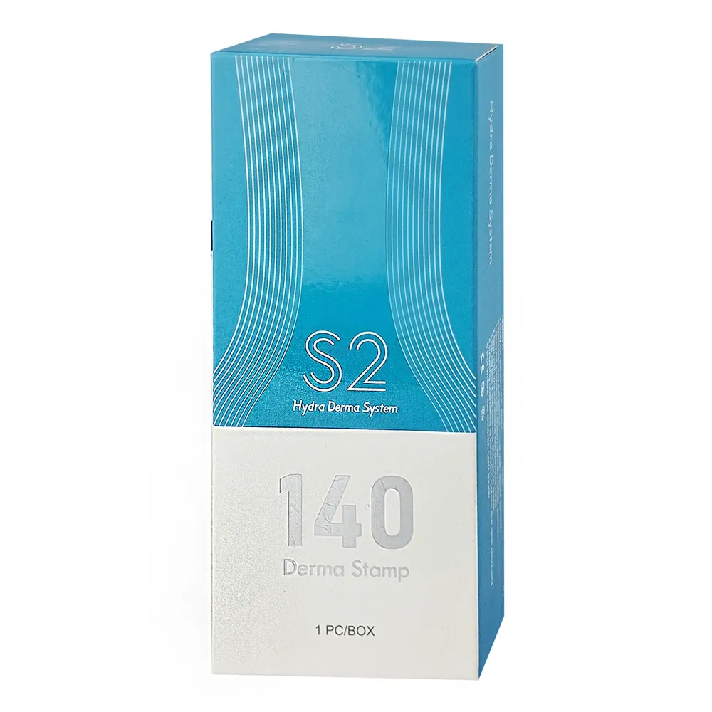 Microneedling Derma Stamp S2 (140 Pins) with Serum Tank – 0–3mm Adjustable Micro Infusion System for Facial Skin & Hair Growth  