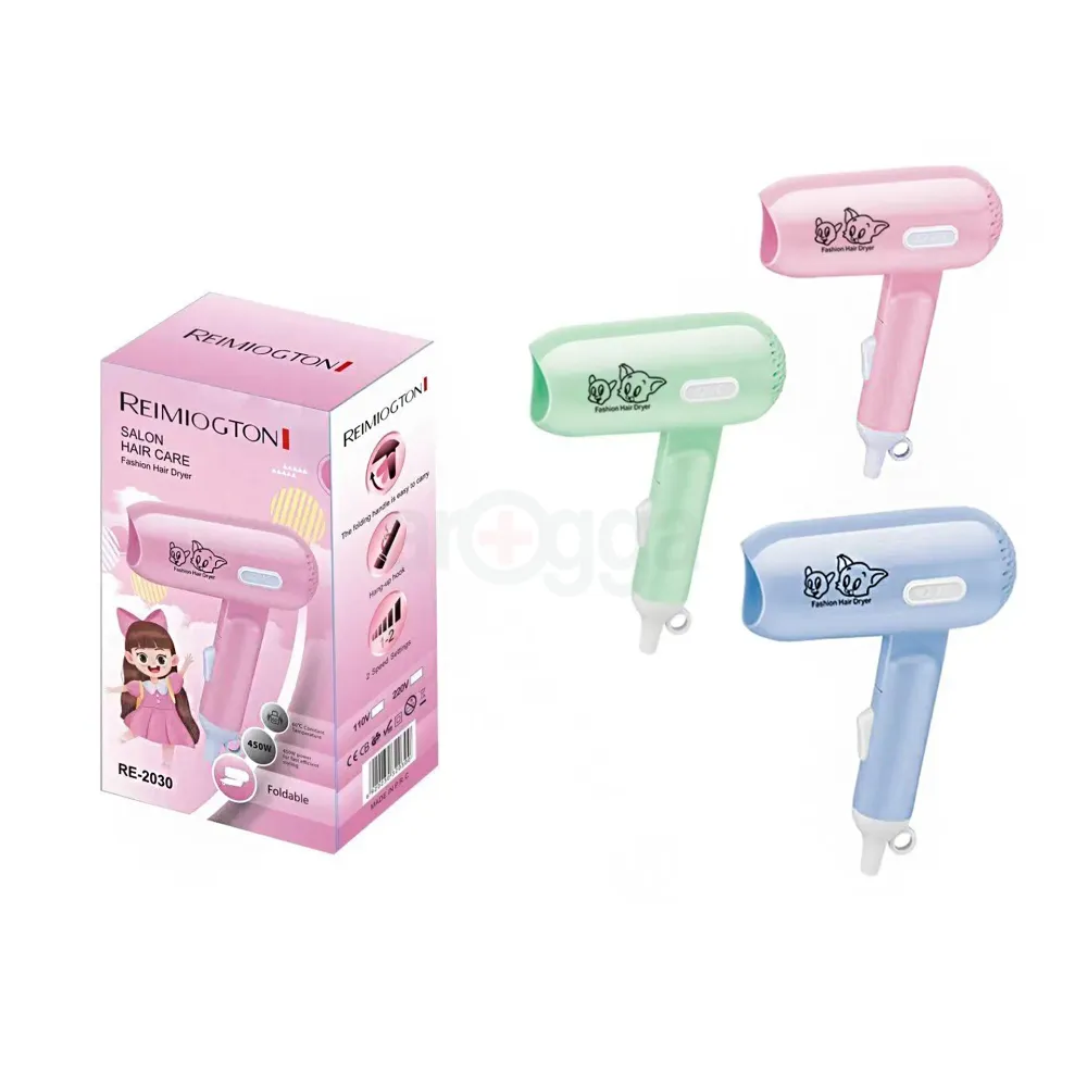 Remington Salon Hair Care Fashion Hair Dryer RE-2030 – 450W Fast Drying, Foldable Design  
