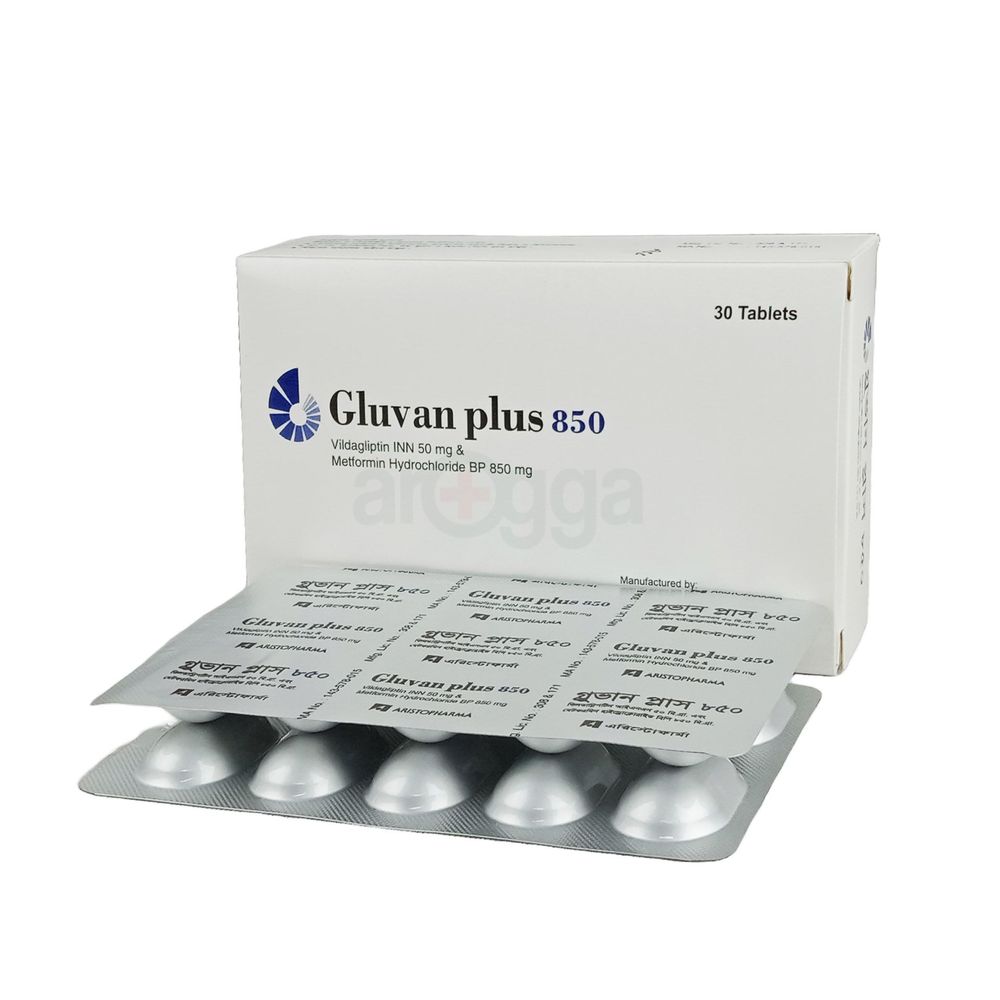 Gluvan Plus 850mg+50mg Tablet