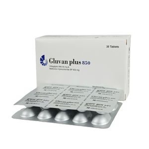 Gluvan Plus 850mg+50mg Tablet