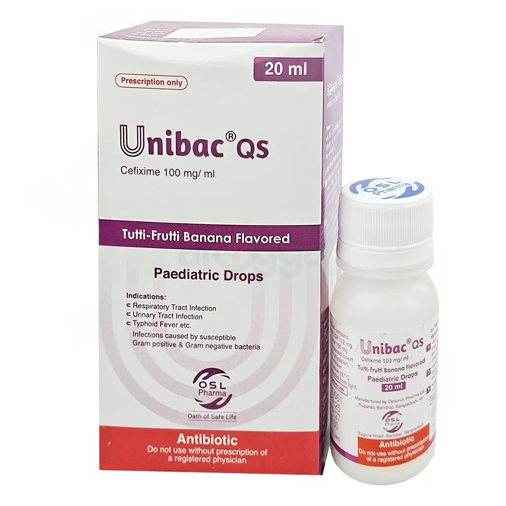 Unibac QS Pediatric Drops price in Bangladesh | Arogga Online Pharmacy